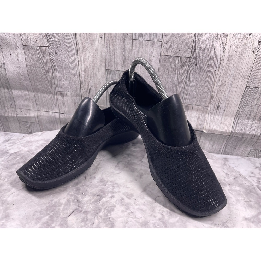 Arcopedico L15 Ballet Flats Women 9.5M Shoes Black Suede SlipOn Comfort Loafers